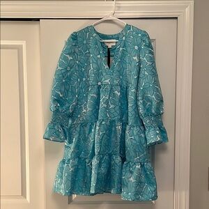 Pomander Place Aqua Floral Dress